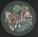 Slate Coaster - Horse & Boat