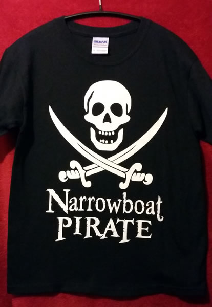 Narrowboat Pirate T-Shirt - Red - Childrens' sizes